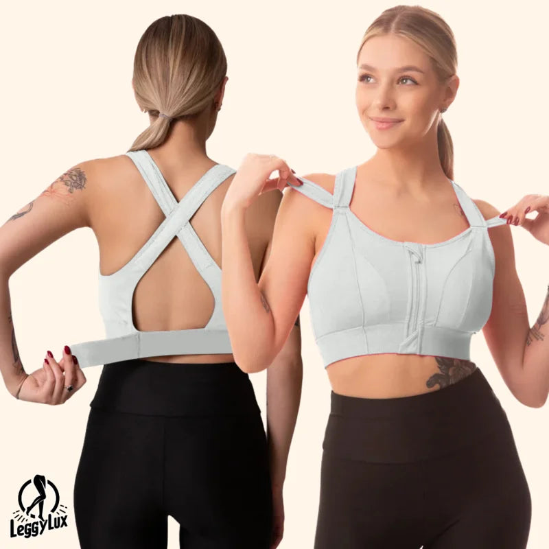 Sport-BH-Eisblau mit Klettverschluss